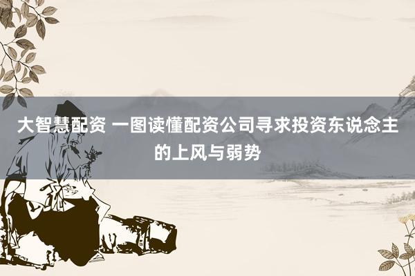大智慧配资 一图读懂配资公司寻求投资东说念主的上风与弱势